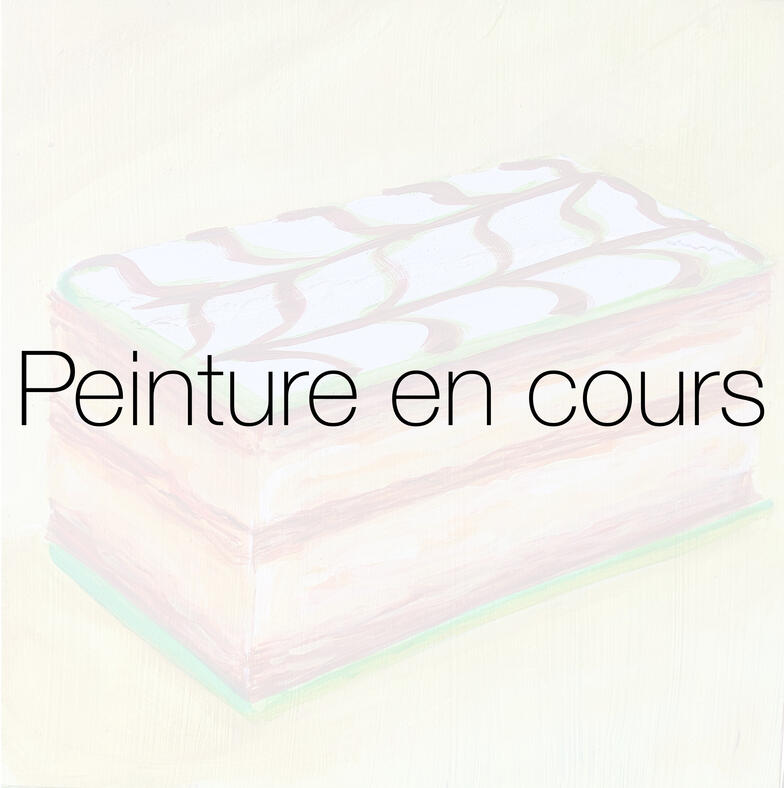 "Mille feuilles", acrylique sur panneau de bois, 30 x 30 cm.